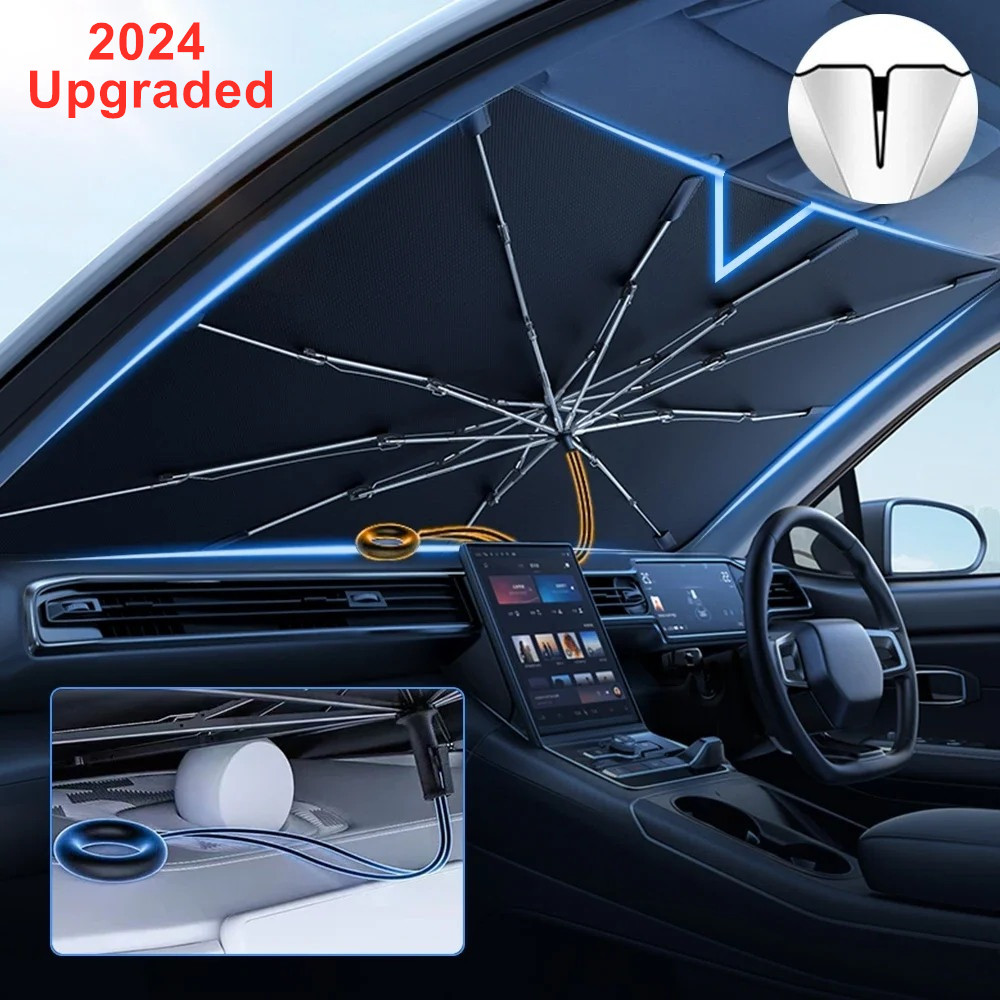 Car Sunshade Windshield Umbrella Foldable - Новый обновленный автомобильный солнцезащитный козырек для
