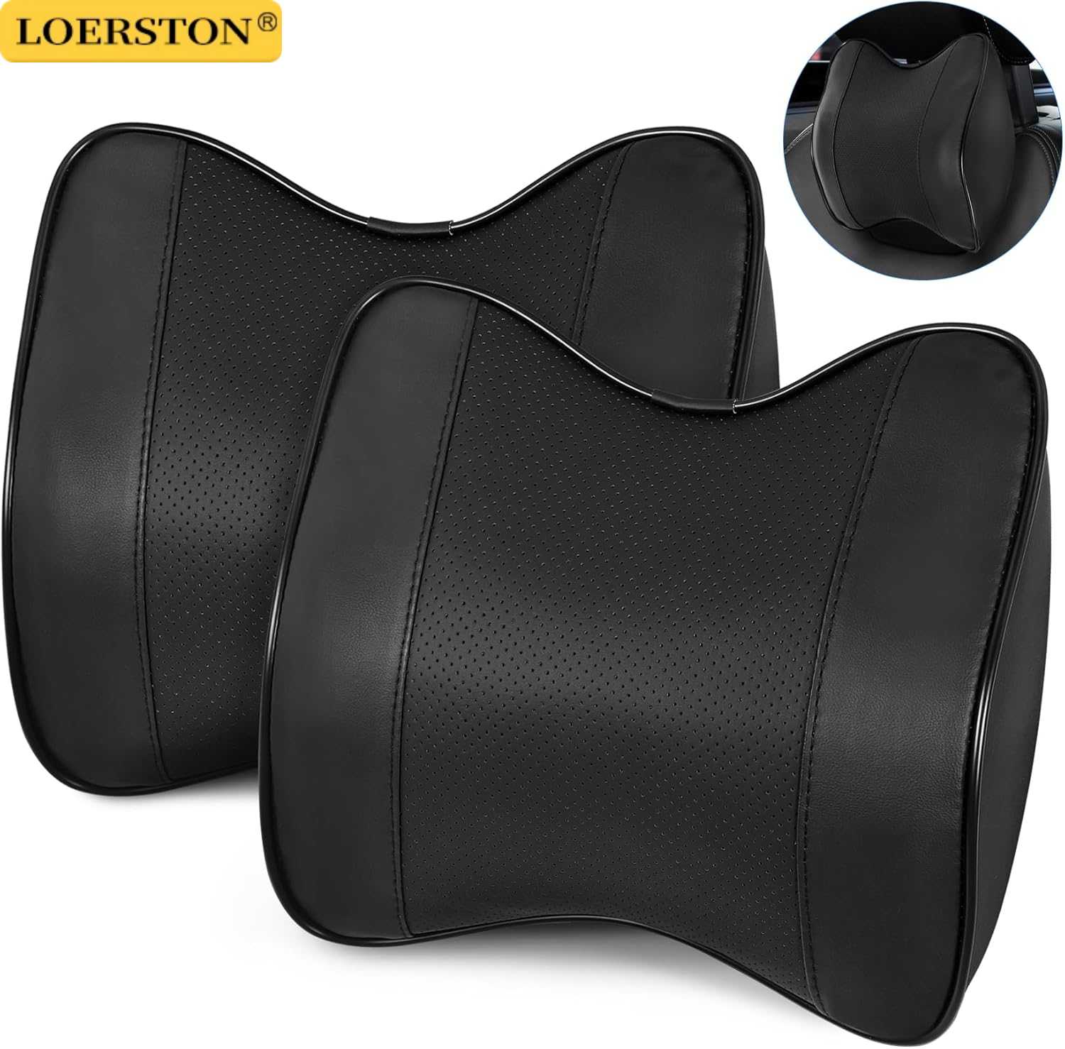 Memory Foam Car Neck Pillow Lumbar Support - Подушка-подголовник для автомобиля, дышащая, из пены