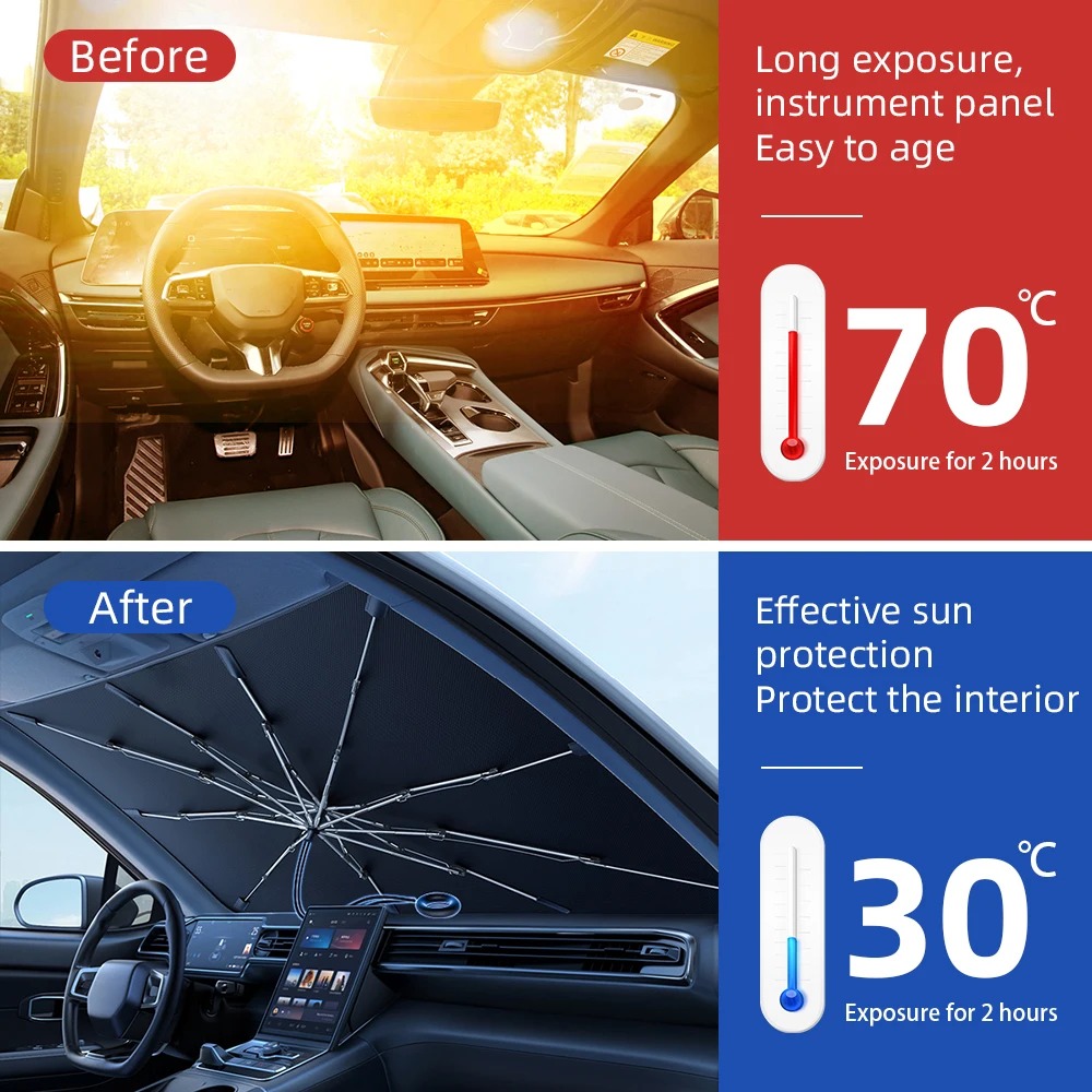 Новый обновленный автомобильны – обзор и цена Car Sunshade Windshield Umbrella Foldable