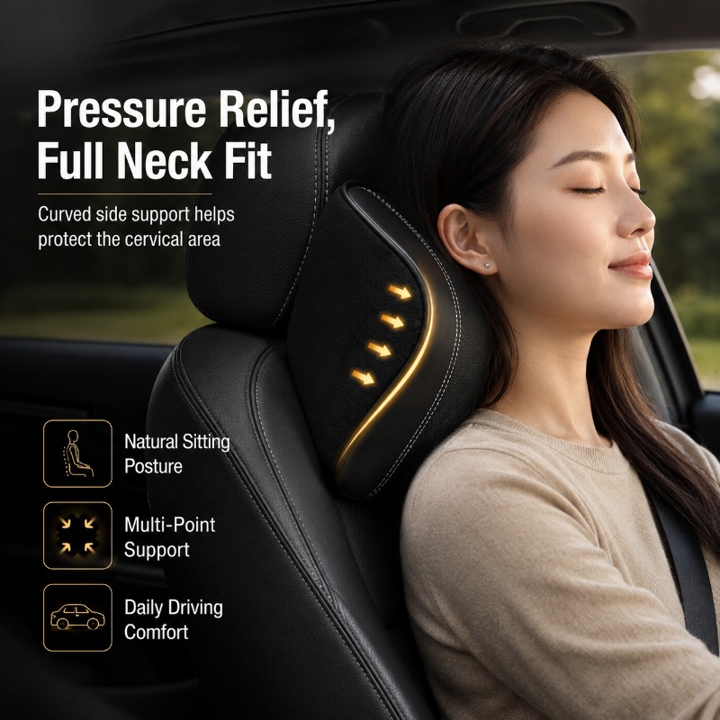 Подушка для шеи из пены с эффе – обзор и цена Memory Foam Car Neck Pillow Lumbar Support