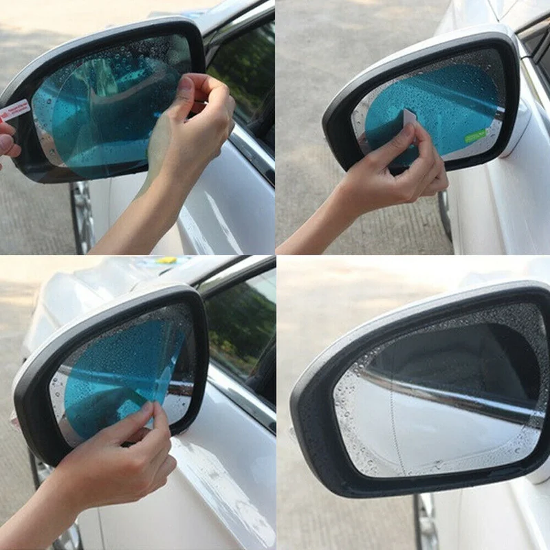 2 шт. автомобильная наклейка н – обзор и цена Anti Glare Car Rearview Mirror Film