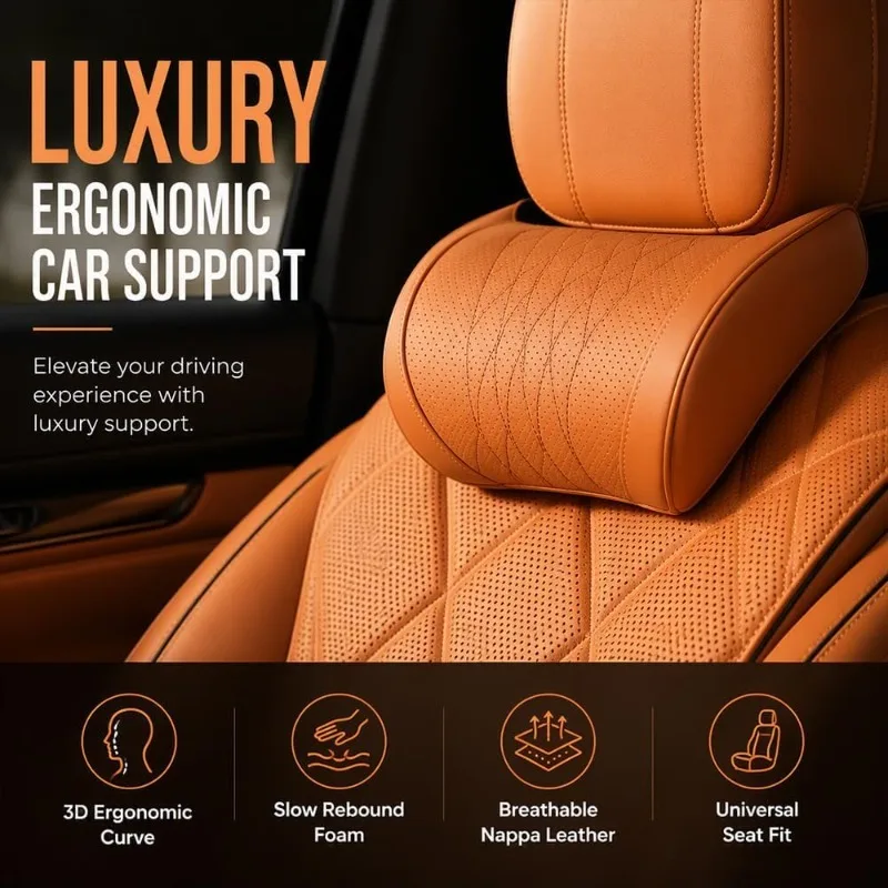 Универсальная автомобильная по – обзор и цена Memory Foam Car Neck Pillow Lumbar Support