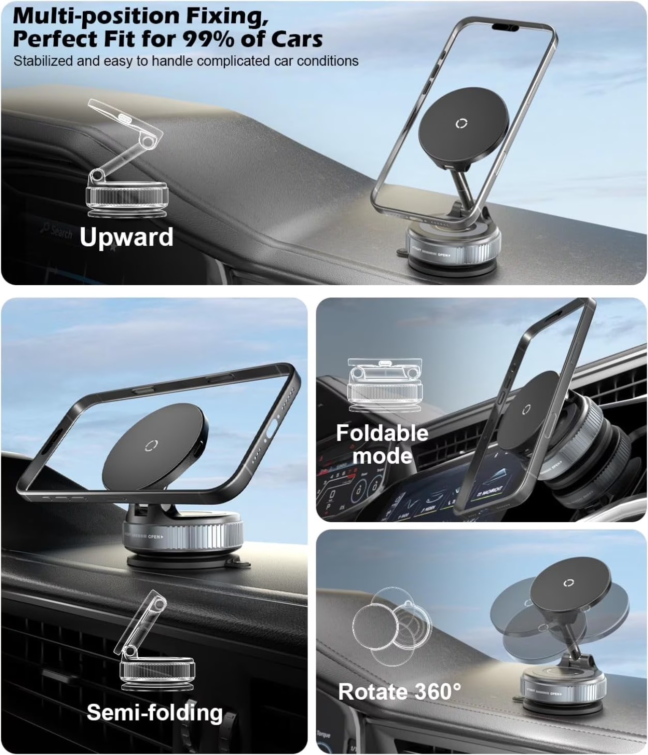 Беспроводное быстрое зарядное  – обзор и цена Wireless Car Charger Mount Fast Charging