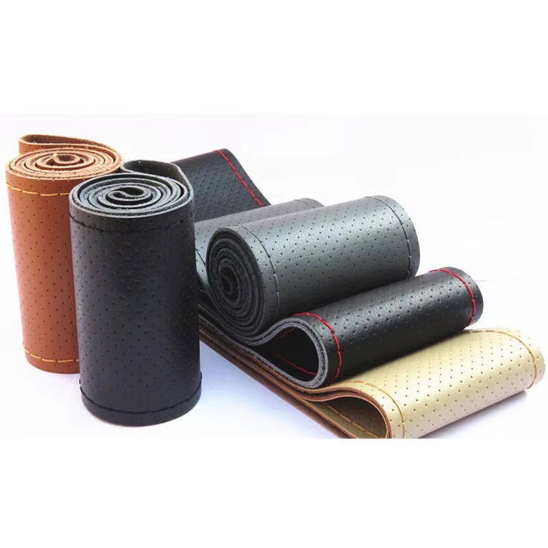Новый 36 38 40 см из натуральн – обзор и цена Car Steering Wheel Cover Anti Slip Breathable