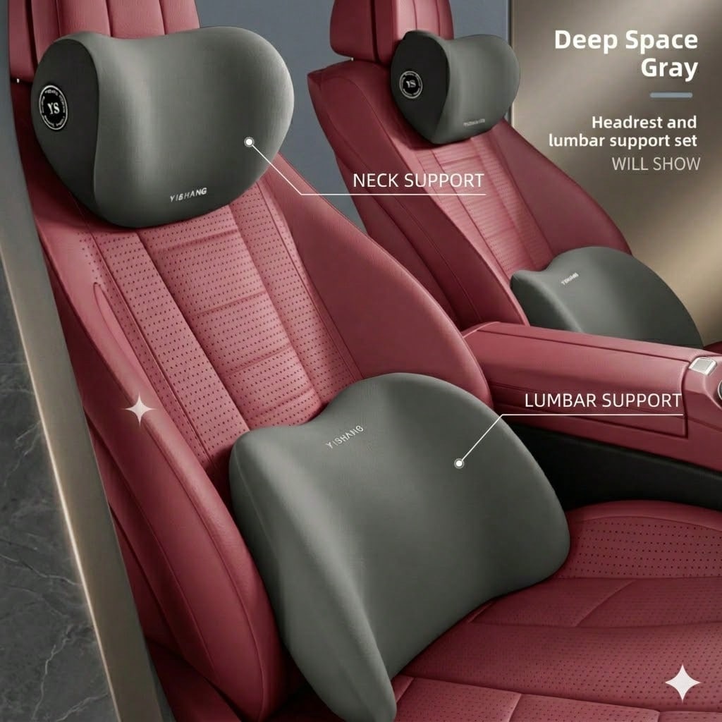 Автомобильная подушка для подд – обзор и цена Memory Foam Car Neck Pillow Lumbar Support